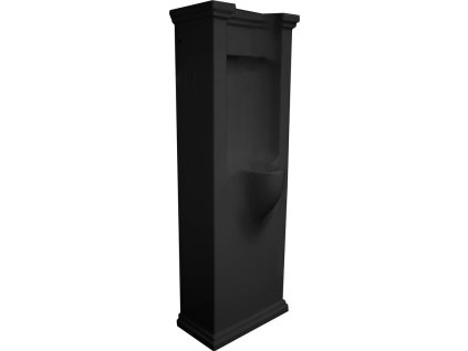 Kerasan WALDORF urinál na postavení se zakrytým přívodem vody 44x124, 5cm, včetně sifonu, černá mat 413131
