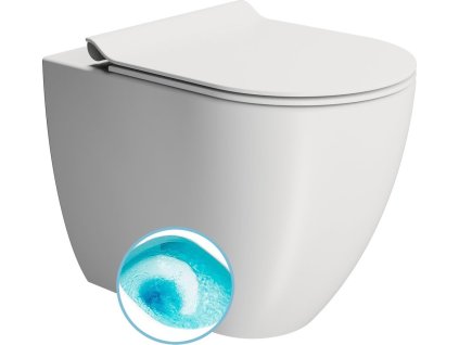 GSI PURA WC mísa stojící, Swirlflush, 36x55cm, spodní/zadní odpad, bílá dual-mat 880309
