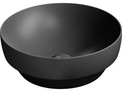 GSI PURA keramické umyvadlo na desku, průměr 40cm, černá mat 884626
