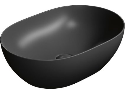 GSI PURA keramické umyvadlo na desku, 50x35cm, černá mat 886026