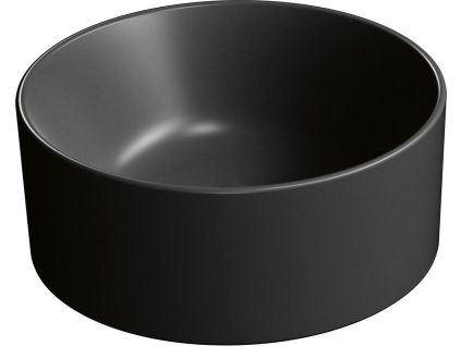 GSI KUBE X keramické umývátko na desku, průměr 32cm, černá mat 943526