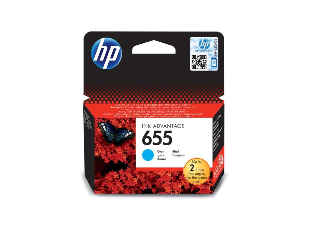 Atramentová náplň HP CZ110AE HP 655 cyan (600 str.) pre Deskjet Ink Advantage 3525/4615/4625/5525