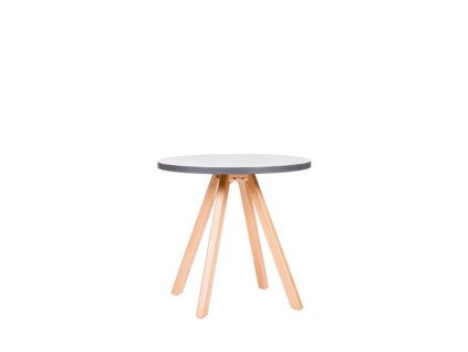 Konferenčný stolík WOOD, v. 55,5cm, p. 60 cm, doska antracit + podnož buk