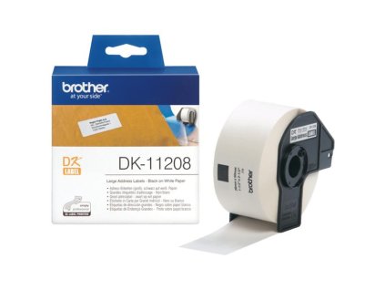 Samolepiace etikety Brother DK-11208 38 x 90 mm adresné veľké biele