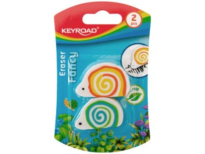 Guma univerzálna KEYROAD slimák 3 ks, blister, mix farieb
