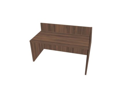 Recepčný pult ASSIST 160 pravý, 167 x 80 (100) x 74 (100) cm, orech
