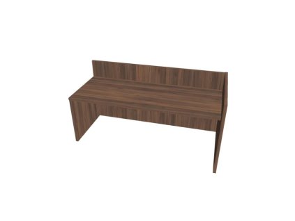 Recepčný pult ASSIST 200 pravý, 207 x 80 (100) x 74 (100) cm, orech
