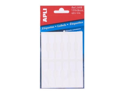 Etikety, 10x49 mm, ručne popisovateľné, na šperky, APLI, 48 etikiet/bal