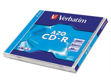 CD-R disk, Jewelcase, AZO, 700MB, 52x, 1 ks, klasický obal, VERBATIM "DataLife Plus"