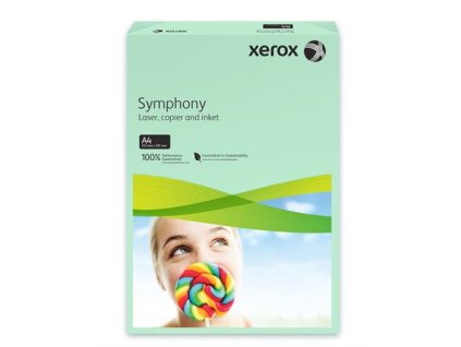 Kancelársky papier, farebný, A4, 80 g, XEROX "Symphony", zelený (stredný)