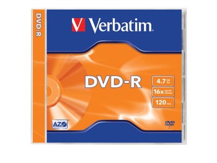 DVD-R disk, AZO, 4,7GB, 16x, 1 ks, klasický obal, VERBATIM