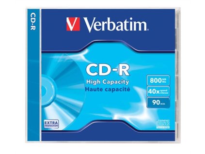 CD-R disk, 800MB, 90min, 40x, 1 ks, klasický obal, VERBATIM