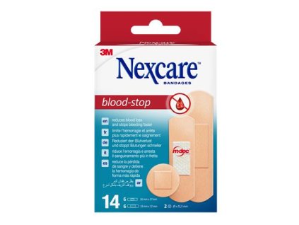 Náplaste na zastavenie krvácania "Nexcare Blood-Stop", 14 ks/bal