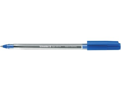 Guľôčkové pero, 0,5 mm, s vrchnákom, SCHNEIDER "Tops 505 M", modré