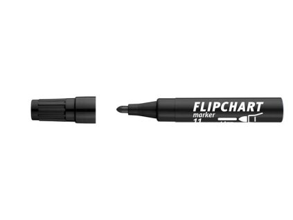 Popisovač na flipchartové tabule, 1-3 mm, kužeľový hrot, ICO "Artip 11", čierny