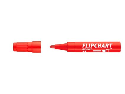 Popisovač na flipchartové tabule, 1-3 mm, kužeľový hrot, ICO "Artip 11", červený