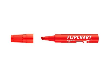 Popisovač na flipchartové tabule, 1-4 mm, zrezaný hrot, ICO "Artip 12 ", červený