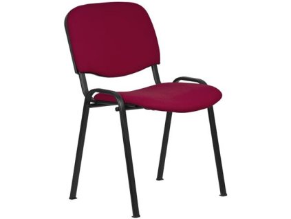 Konferenčná stolička, čalúnená, čierna kovová konštrukcia, „Felicia”, bordová