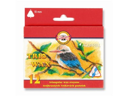 Voskovky, trojhranné, KOH-I-NOOR "Aquarell", 12 rôznych farieb