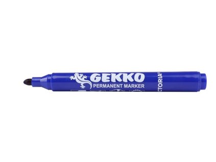 Permanentný popisovač, 1-3 mm, kužeľový hrot, VICTORIA OFFICE "Gekko", modrá