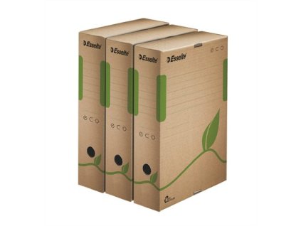 Archívny box, A4, 80 mm, recyklovaný kartón, ESSELTE "Eco", hnedý