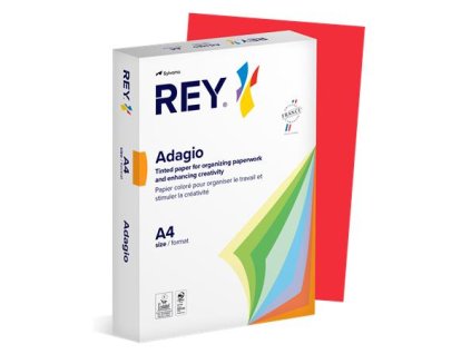 Kopírovací papier, farebný, A4, 80 g, REY "Adagio", intenzívna červená