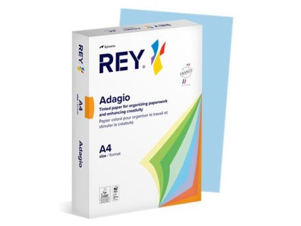 Kopírovací papier, farebný, A4, 80 g, REY "Adagio", pastelová modrá