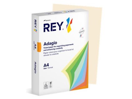 Kopírovací papier, farebný, A4, 80 g, REY "Adagio", pastelová, slonovina