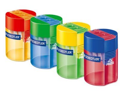 Strúhadlo, dvojdierové, so zásobníkom, STAEDTLER "512", mix farieb