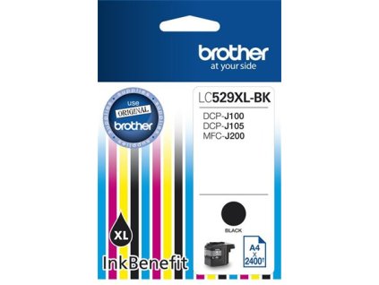 LC529XLB Náplň k tlačiarni DCP-J100, J105, BROTHER čierna, 2400 strán