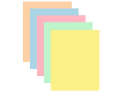Kancelársky papier, farebný, A4, 80 g, 5x50 listov, XEROX "Symphony", mix pastelových farieb