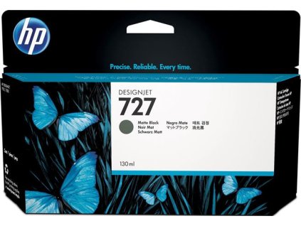 B3P22A náplň do DesignJet T1500, T2500, T920, T930 tlačiarní, HP 727, matná čierna, 130 ml