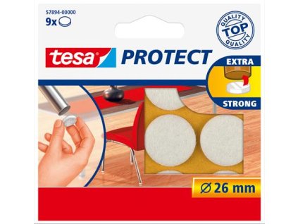 Ochranné podložky, okrúhle, proti poškriabaniu, 26 mm, TESA "Protect®", biela