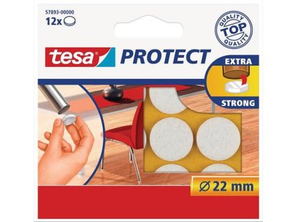 Ochranné podložky, proti poškriabaniu, 22 mm, TESA "Protect", biela
