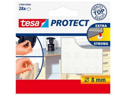 Ochranné protihlukové/protišmykové podložky, 8 mm, TESA "Protect", priehľadné