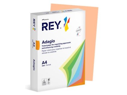 Kopírovací papier, farebný, A4, 80 g, REY "Adagio", pastelová lososová