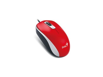 Myš, drôtová, optická, štandardná veľkosť, USB, GENIUS "DX-120", červená