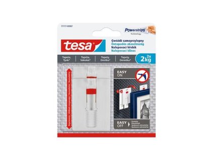 Nastaviteľný nalepovací klinec na na tapety a omietku, TESA "Powerstrips®"