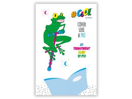 Obálka na zošity a knihy, samolepiaca, A5, COOL BY VICTORIA, číra