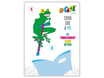 Obálka na zošity a knihy, samolepiaca, A4, COOL BY VICTORIA, číra