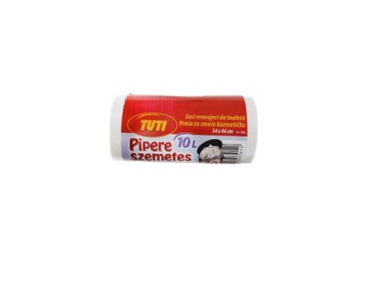 Vrecia na odpadky, 10 l, 40 ks, 34x44 cm, 9 µ, TUTI, biela
