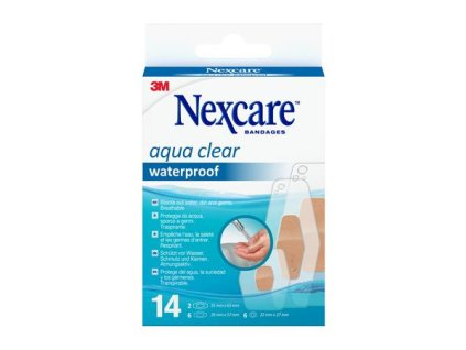 Náplasť, vodeodolná, rôzne rozmery, 14 ks, 3M "Nexcare™ Aqua 360"