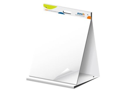 Stolný flipchart, samolepiaci, 584x508 mm, 20 listov, STICK N, biela