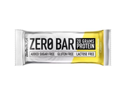 Proteínová tyčinka, bezlepková, 50g, BIOTECH USA "Zero Bar", čokoláda-banán