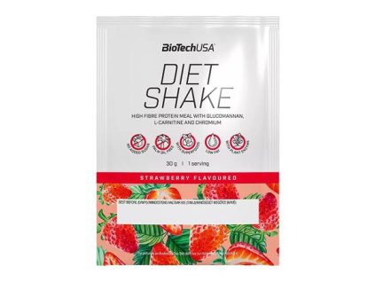 Srvátkový nápoj v prášku, 30g, BIOTECH USA "Diet Shake", jahoda