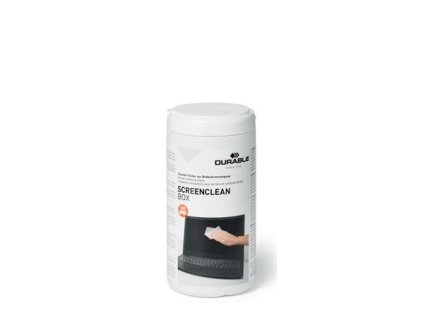 Čistiace utierky na monitory, 100 ks, DURABLE "SCREENCLEAN® BOX 100"