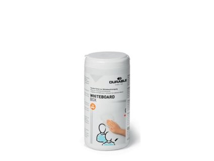 Čistiace utierky na tabule, 100 ks, DURABLE "WHITEBOARD BOX 100"