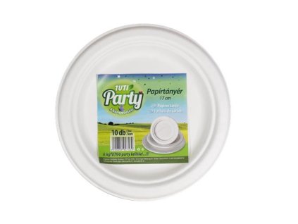Papierový tanier, okrúhly, na dezerty, 17 cm, 10 ks, TUTI "Party"