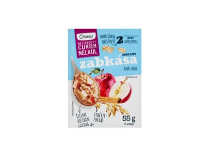 Ovsená kaša, 55 g, CORNEXI, jablkovo-škoricová, bez pridaného cukru