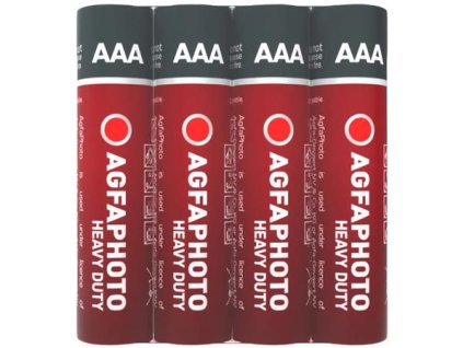 Batéria, AAA, 4 ks, (zinko-uhlíková), zmršťovacia fólia, AGFAPHOTO "Heavy Duty"